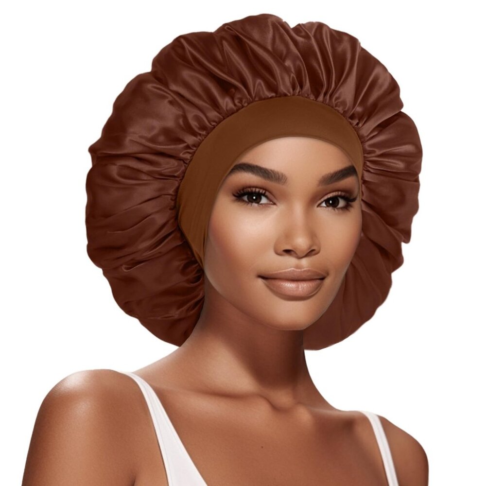 Oversized Satin Bonnet for Sleeping Jumbo Silk Hair Cap Protective